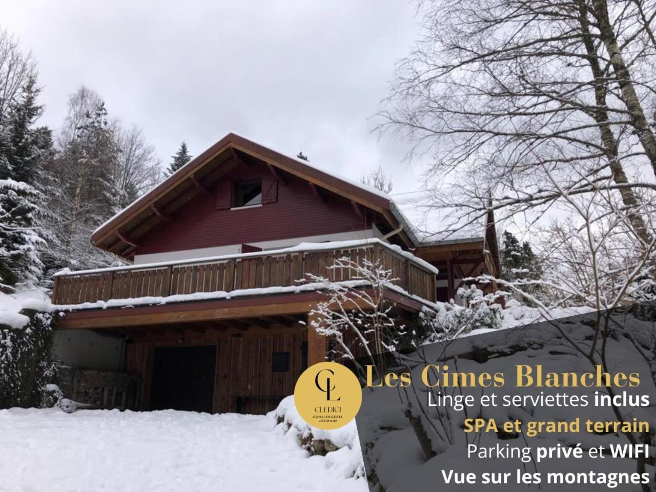 Les Cimes Blanches Cledicihome Chalet 10 Pers Spa & Grand Terrain 4 Minutes Des Pistes La Bresse Eksteriør billede